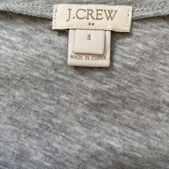 J. CREW Floral Metallic Lace Overlay T-Shirt - Picture 8 of 9